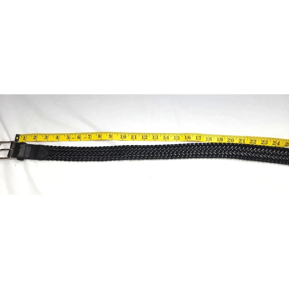 Braided‎ Leather Belt Dk Brown Sz 40